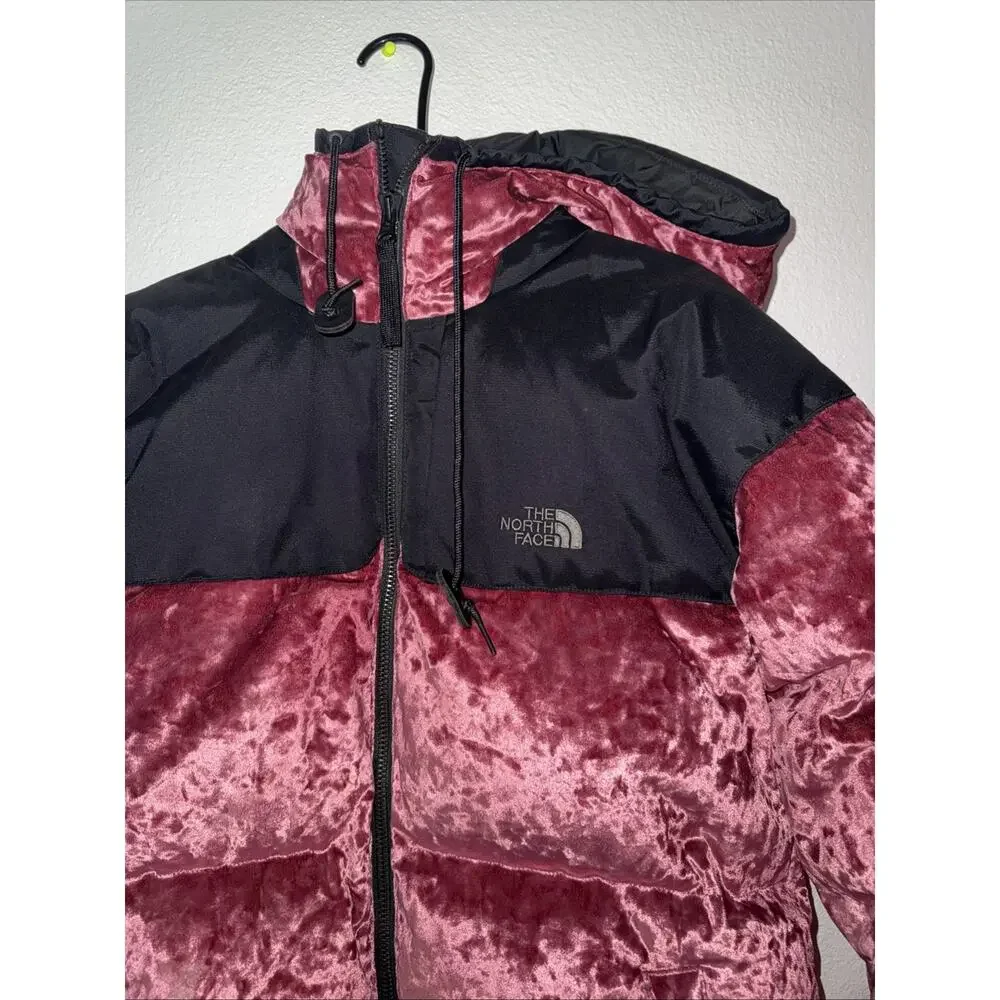 The North Face Black Series Velvet Nuptse Urban regal red down pink Size S